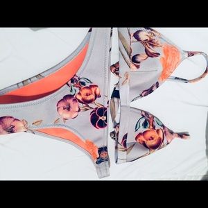 Traingl Blue Flora Swimsuit